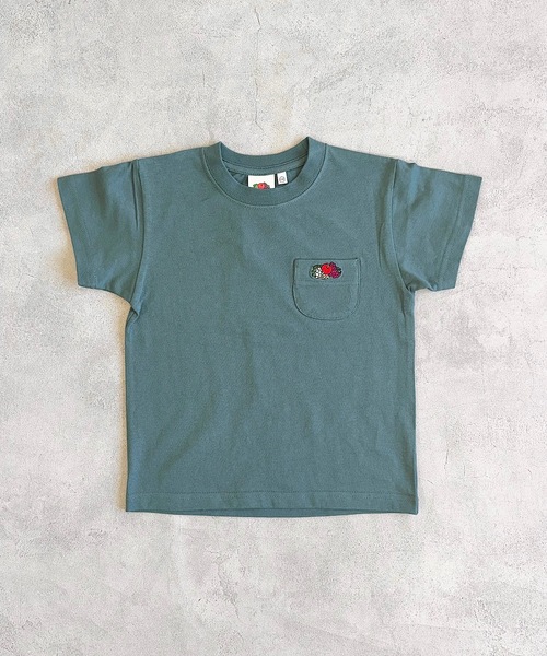 FRUIT OF THE LOOM（フルーツオブザルーム）の「【FRUIT OF THE LOOM】半袖ポケットTシャツ(80～160cm)（Tシャツ/カットソー・キッズ・ライトピンク/エメラルド/ブラック系その他/オフホワイト/ホワイト系その他/マスタード/パープル/チャコール・100/95/90/80/160/150/140/130/120/110）」の5枚目の写真