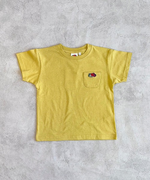 FRUIT OF THE LOOM（フルーツオブザルーム）の「【FRUIT OF THE LOOM】半袖ポケットTシャツ(80～160cm)（Tシャツ/カットソー・キッズ・ライトピンク/エメラルド/ブラック系その他/オフホワイト/ホワイト系その他/マスタード/パープル/チャコール・100/95/90/80/160/150/140/130/120/110）」の7枚目の写真