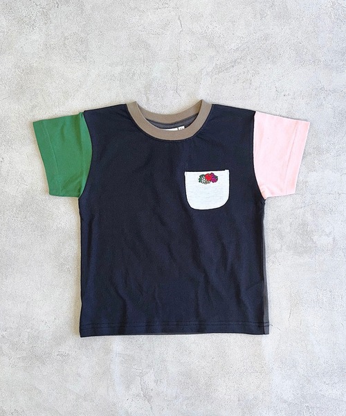 FRUIT OF THE LOOM（フルーツオブザルーム）の「【FRUIT OF THE LOOM】半袖ポケットTシャツ(80～160cm)（Tシャツ/カットソー・キッズ・ライトピンク/エメラルド/ブラック系その他/オフホワイト/ホワイト系その他/マスタード/パープル/チャコール・100/95/90/80/160/150/140/130/120/110）」の12枚目の写真