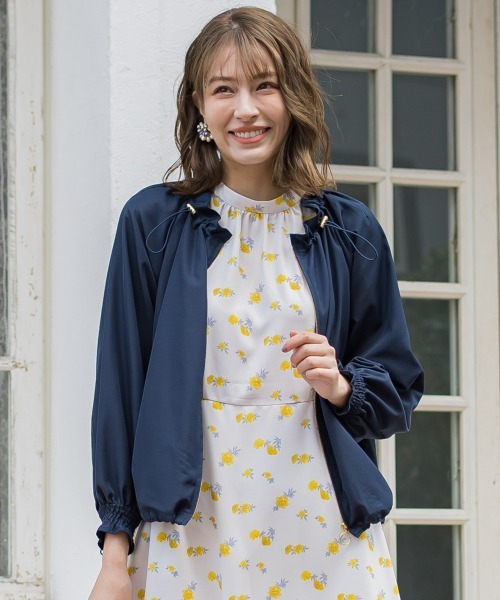 ketty(ケティ)の「エアリーツイルブルゾン ≪手洗い可能≫(ブルゾン・レディース・ネイビー/ベージュ/グレー・M)」の14枚目の写真