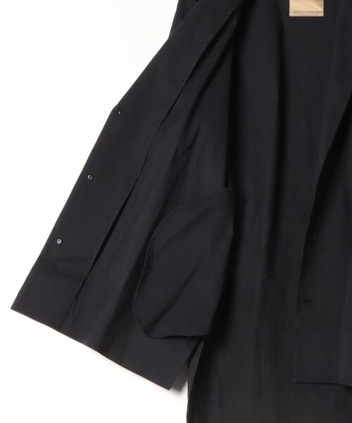 ROBES&CONFECTIONS（ローブスコンフェクションズ）の「Robes & Confections/ローブス&コンフェクションズ//Hybrid Stretch Linen Shirt Jacket（シャツ/ブラウス・メンズ・ブラック/ホワイト・3）」の4枚目の写真