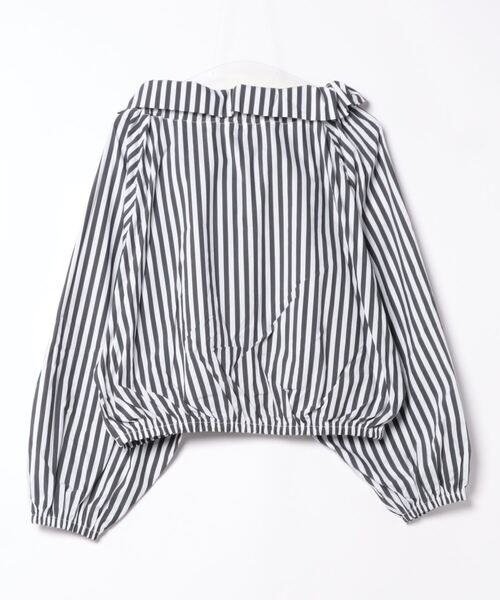 PICCIN（ピッチン）の「ビッグカラーグログランリボンストライプブラウス（シャツ/ブラウス・レディース・ブラック/サックスブルー/ブルー・M）」の11枚目の写真