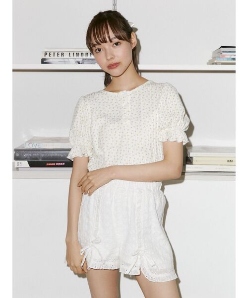 merry jenny（メリージェニー）の「小花柄パフスリーブTee（Tシャツ/カットソー・レディース・イエロー/ブルー/ピンク・FREE）」の22枚目の写真