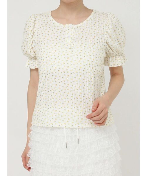 merry jenny（メリージェニー）の「小花柄パフスリーブTee（Tシャツ/カットソー・レディース・イエロー/ブルー/ピンク・FREE）」の11枚目の写真
