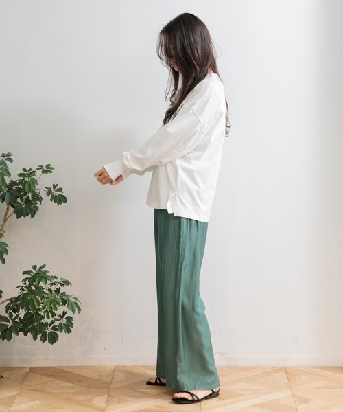 AMERICAN RAG CIE(アメリカンラグシー)の「MICHIGANロングスリーブTシャツ(Tシャツ/カットソー・レディース・オフホワイト/ミント/チャコール・FREE)」の12枚目の写真
