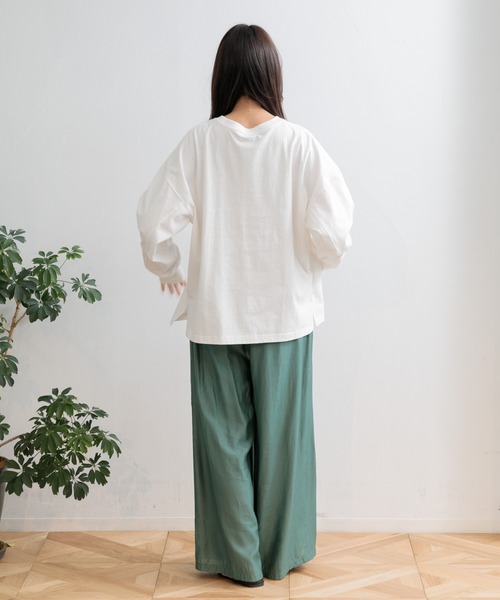 AMERICAN RAG CIE(アメリカンラグシー)の「MICHIGANロングスリーブTシャツ(Tシャツ/カットソー・レディース・オフホワイト/ミント/チャコール・FREE)」の13枚目の写真