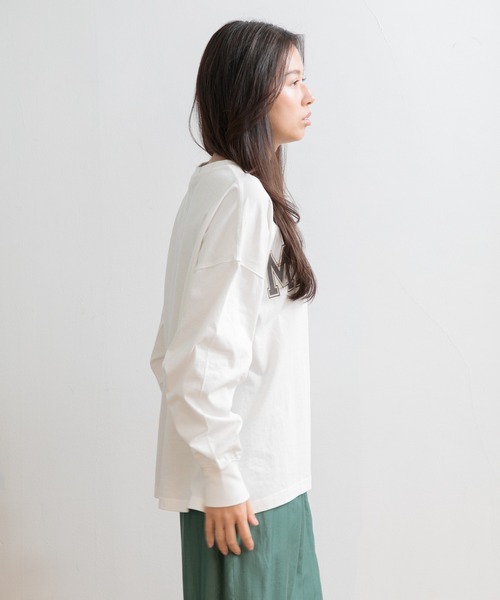 AMERICAN RAG CIE(アメリカンラグシー)の「MICHIGANロングスリーブTシャツ(Tシャツ/カットソー・レディース・オフホワイト/ミント/チャコール・FREE)」の4枚目の写真