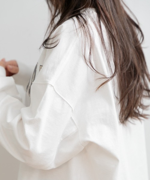 AMERICAN RAG CIE(アメリカンラグシー)の「MICHIGANロングスリーブTシャツ(Tシャツ/カットソー・レディース・オフホワイト/ミント/チャコール・FREE)」の9枚目の写真