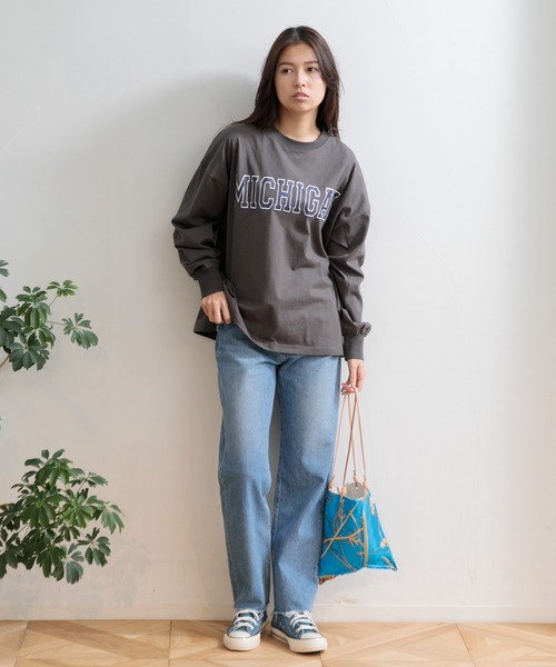 AMERICAN RAG CIE(アメリカンラグシー)の「MICHIGANロングスリーブTシャツ(Tシャツ/カットソー・レディース・オフホワイト/ミント/チャコール・FREE)」の19枚目の写真
