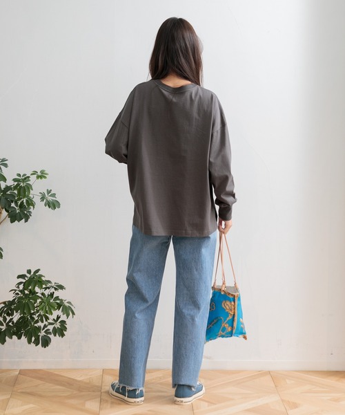 AMERICAN RAG CIE(アメリカンラグシー)の「MICHIGANロングスリーブTシャツ(Tシャツ/カットソー・レディース・オフホワイト/ミント/チャコール・FREE)」の21枚目の写真