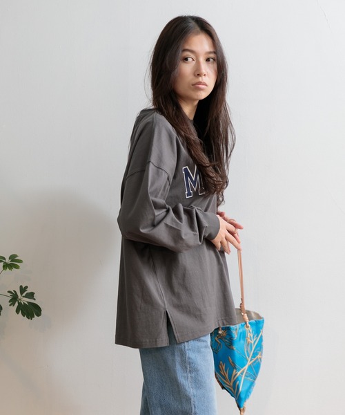 AMERICAN RAG CIE(アメリカンラグシー)の「MICHIGANロングスリーブTシャツ(Tシャツ/カットソー・レディース・オフホワイト/ミント/チャコール・FREE)」の14枚目の写真