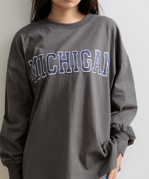 AMERICAN RAG CIE(アメリカンラグシー)の「MICHIGANロングスリーブTシャツ(Tシャツ/カットソー・レディース・オフホワイト/ミント/チャコール・FREE)」の16枚目の写真