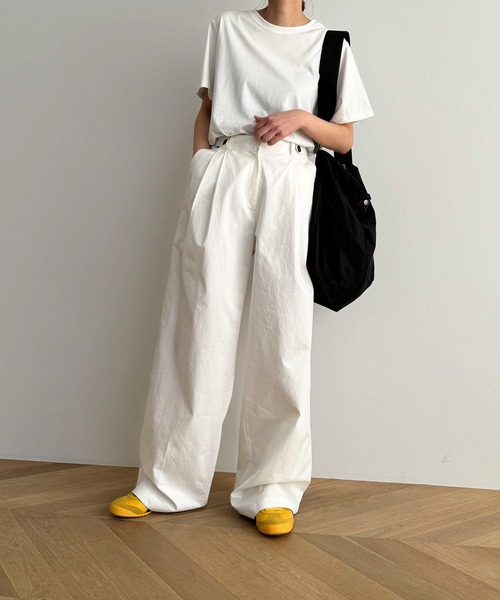 CANAL JEAN(キャナルジーン)の「Lakey Park ウエストボタンタックパンツ(その他パンツ・レディース・ブラック/ホワイト・SMALL/MEDIUM)」の5枚目の写真