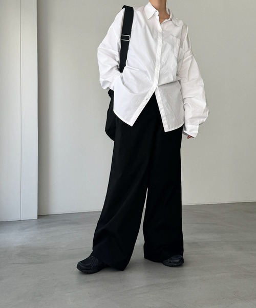 CANAL JEAN(キャナルジーン)の「Lakey Park ウエストボタンタックパンツ(その他パンツ・レディース・ブラック/ホワイト・SMALL/MEDIUM)」の8枚目の写真