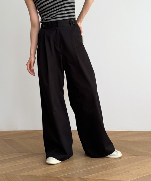 CANAL JEAN(キャナルジーン)の「Lakey Park ウエストボタンタックパンツ(その他パンツ・レディース・ブラック/ホワイト・SMALL/MEDIUM)」の18枚目の写真