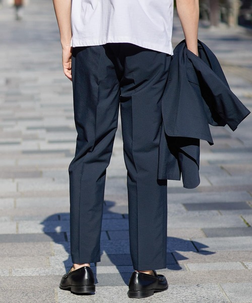 URBAN RESEARCH ROSSO MEN（アーバンリサーチロッソメン）の「『セットアップ対応』『XLサイズあり』ウォッシャブルシアサッカーイージーパンツ（その他パンツ・メンズ・ブラック/ネイビー/ストライプ・SMALL/MEDIUM/LARGE/X-LARGE）」の6枚目の写真