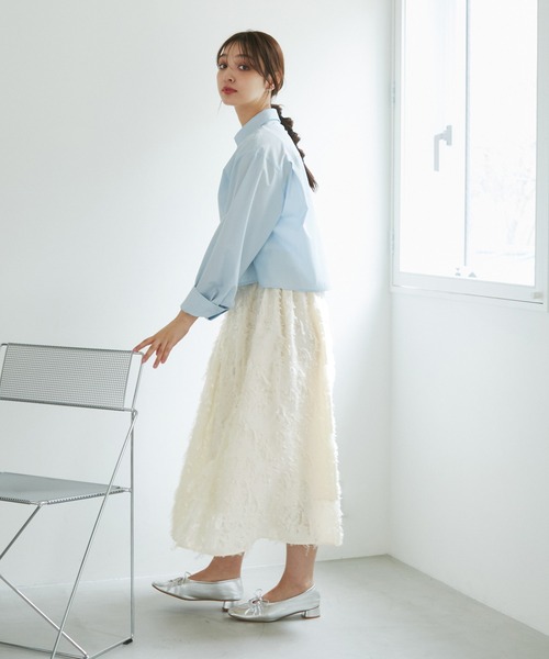 ROPE' PICNIC(ロペピクニック)の「【emur/エミュール】ジャガードタックデザインスカート(スカート・レディース・ブラック/オフホワイト・38)」の8枚目の写真