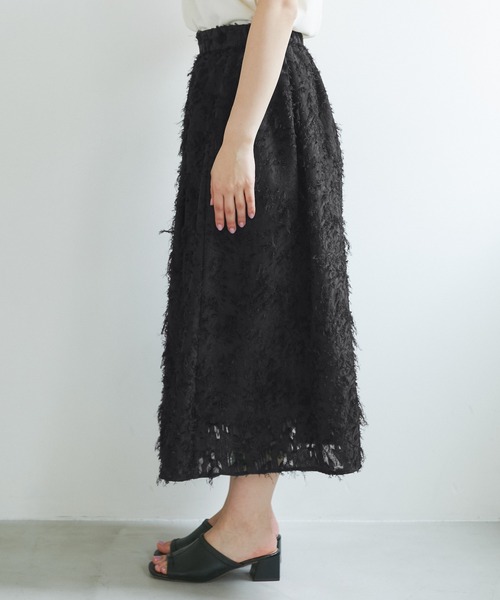 ROPE' PICNIC(ロペピクニック)の「【emur/エミュール】ジャガードタックデザインスカート(スカート・レディース・ブラック/オフホワイト・38)」の13枚目の写真