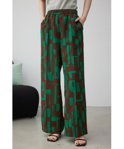 AZUL by moussy（アズールバイマウジー）の「ジオメトリックパターンイージーパンツ（その他パンツ・レディース・グリーン系その他/ブルー系その他/ブラック系その他・SMALL/MEDIUM）」の3枚目の写真