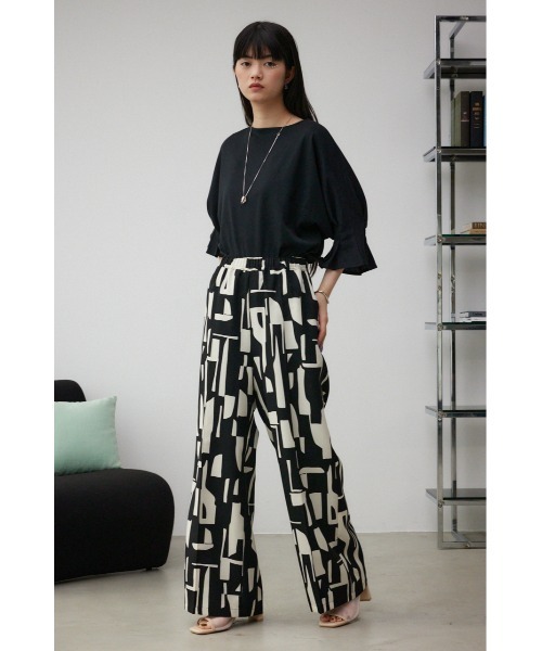 AZUL by moussy（アズールバイマウジー）の「ジオメトリックパターンイージーパンツ（その他パンツ・レディース・グリーン系その他/ブルー系その他/ブラック系その他・SMALL/MEDIUM）」の18枚目の写真