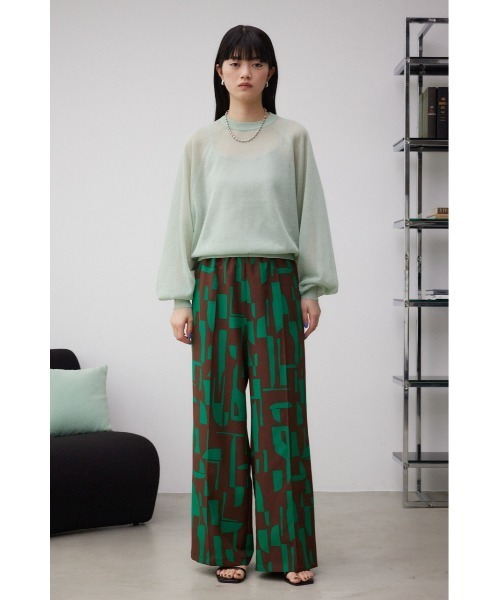 AZUL by moussy（アズールバイマウジー）の「ジオメトリックパターンイージーパンツ（その他パンツ・レディース・グリーン系その他/ブルー系その他/ブラック系その他・SMALL/MEDIUM）」の8枚目の写真