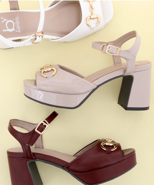 byあしながおじさん（バイアシナガオジサン）の「厚底ビットサンダル　8980737（サンダル・レディース・ブラック/ピンクベージュ/アイボリー/レッド・23.5cm/23.0cm/22.5cm/24.5cm/24.0cm）」の11枚目の写真