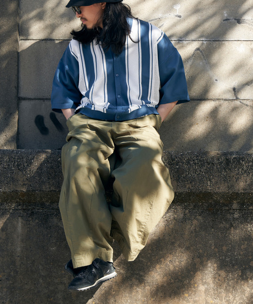 VENCEEXCHANGE（ヴァンスエクスチェンジ）の「ストライプケンシュクニットシャツ（シャツ/ブラウス・メンズ・ブラック/グリーン系その他/ブルー系・M/L）」の20枚目の写真