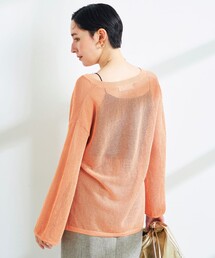 NOLLEY’S Sophi | 《手洗い可能》ラメメッシュ編みスキッパープルオーバーニット(ニット/セーター)