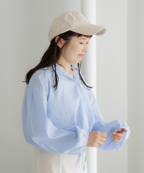 flower（フラワー）の「コットンレースフーディー（その他アウター・レディース・ブルー/ホワイト・FREE）」の3枚目の写真