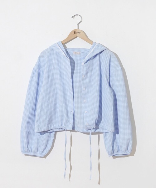 flower（フラワー）の「コットンレースフーディー（その他アウター・レディース・ブルー/ホワイト・FREE）」の20枚目の写真