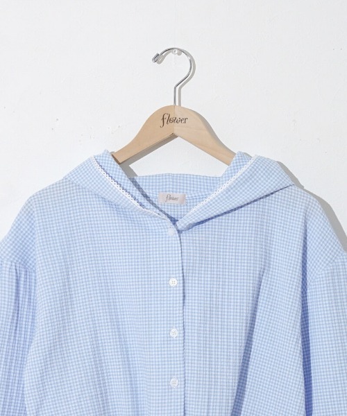 flower（フラワー）の「コットンレースフーディー（その他アウター・レディース・ブルー/ホワイト・FREE）」の22枚目の写真