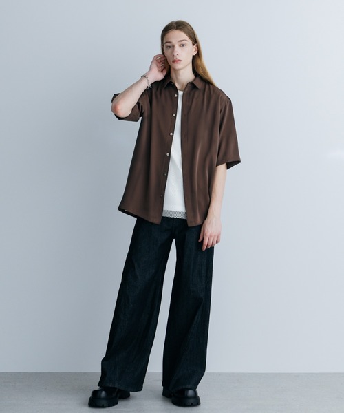 ブラウス シャツ ポッケツキトロミシャツ(HARE) レディース HARE（ハレ）の「トロミショートシャツ(HARE)（シャツ/ブラウス