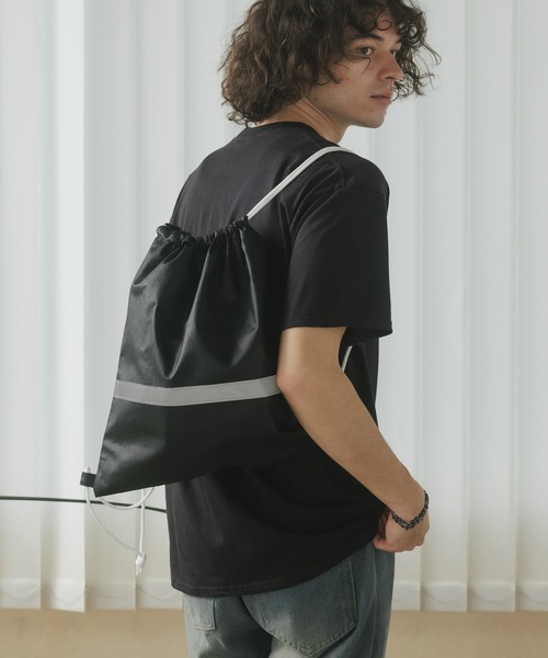 LIFEMAX(ライフマックス)の「LIFEMAX/ライフマックス 不織布リフレクター付巾着リュック ナップザック ma9030 防災バッグ 反射テープ付き(バックパック/リュック・メンズ・ブラック/ブルー/レッド/ホワイト・FREE)」の19枚目の写真