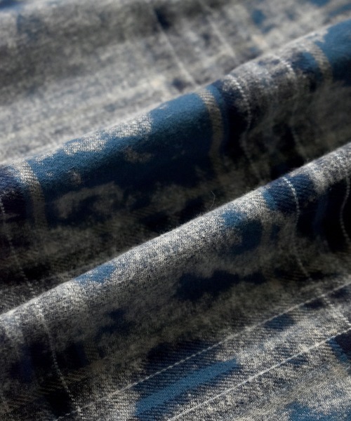 Starting Over（スターティングオーバー）の「hard wash open collar check shirt/ハードウォッシュ オープンカラー チェック シャツ/半袖シャツ（シャツ/ブラウス・メンズ・レッド/チャコールグレー/ブルー・M/L/XL）」の10枚目の写真