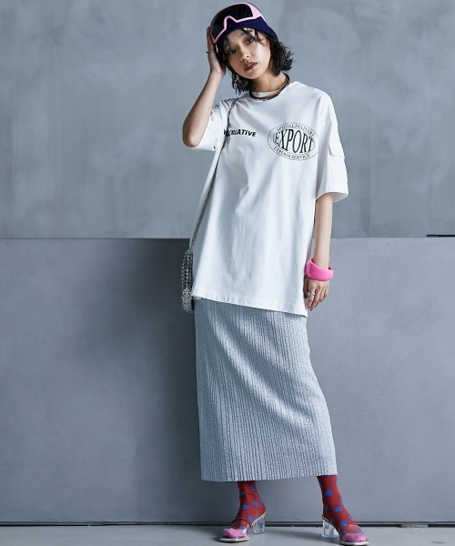 GEVS.（ジェイヴィス）の「 ラメニットロングスカート ＜大きいサイズ有＞GEVS.（スカート・レディース・ゴールド/シルバー・5L/4L/3L/LL/L/M）」の20枚目の写真