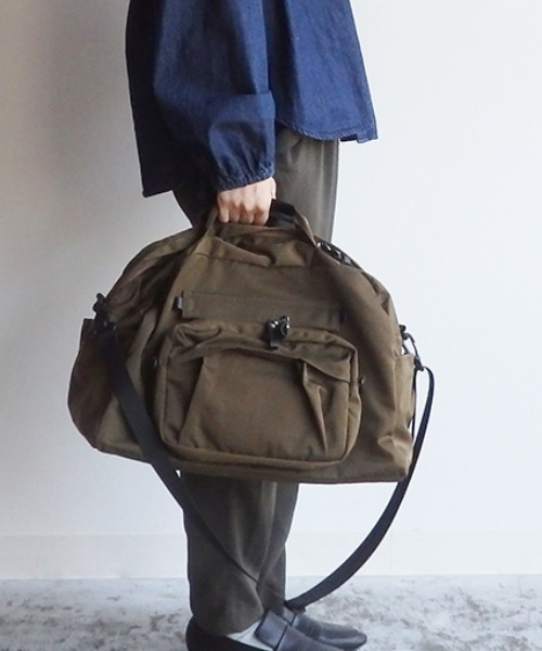 EARTH MADE(アースメイド)の「DETACHABLE 2WAY POUCH BOSTON / 取外し可能(ボストンバッグ・メンズ・グレー/ブラック/カーキ/ベージュ/パープル・FREE)」の6枚目の写真