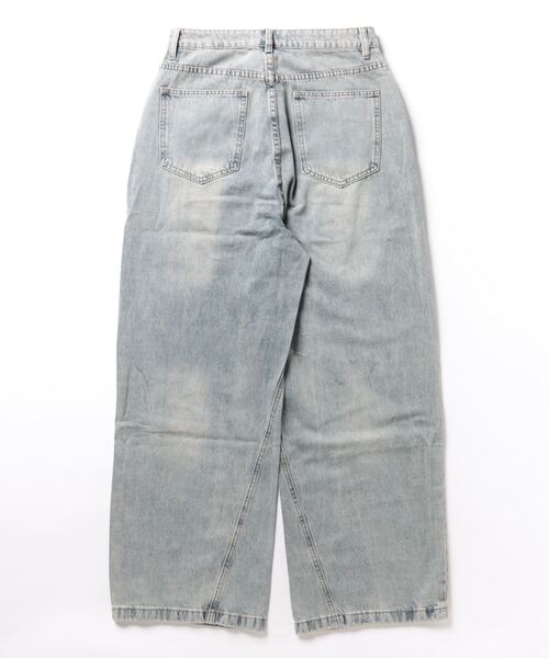 aimoha(アイモハ)の「【Aimoha】レトロ風デニムパンツ(デニムパンツ・レディース・ライトブルー・SMALL/MEDIUM/LARGE)」の2枚目の写真