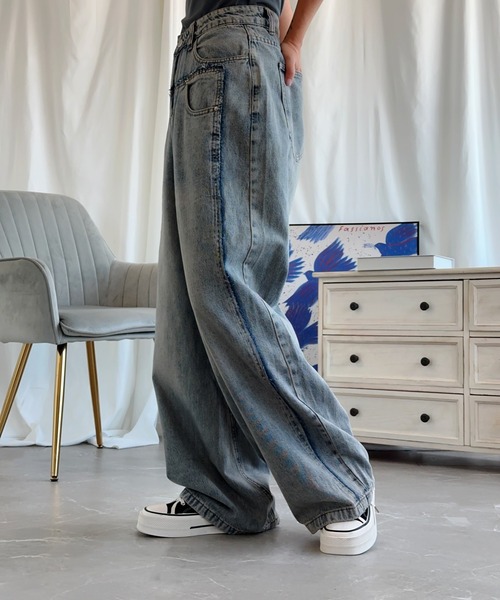 aimoha(アイモハ)の「【Aimoha】レトロ風デニムパンツ(デニムパンツ・レディース・ライトブルー・SMALL/MEDIUM/LARGE)」の9枚目の写真