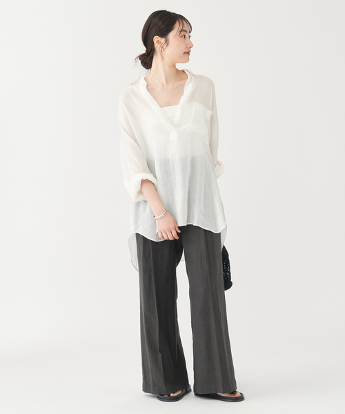 plage Linen Relax パンツ　プラージュ　リネンリラックスパンツ Washer Linen Relax パンツ（その他パンツ）｜Plage（プラージュ