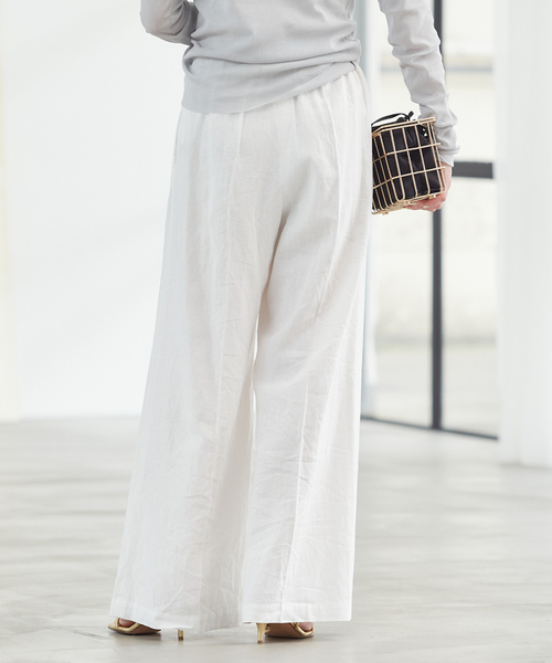 Plage Linen Relax パンツ3 plage（プラージュ）の「Linen Relax Wide パンツ（その他パンツ