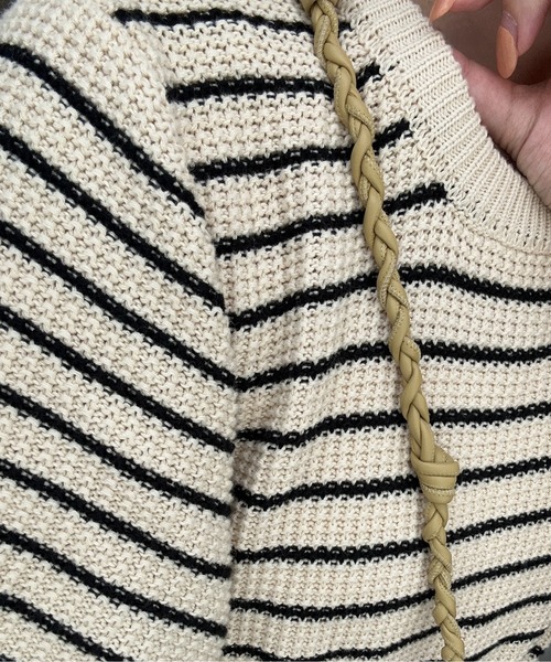 lawgy(ラウジー)の「border compact pullover / ボーダーコンパクトプルオーバー(Tシャツ/カットソー・レディース・ベージュ/カーキ/ブラック・FREE)」の13枚目の写真