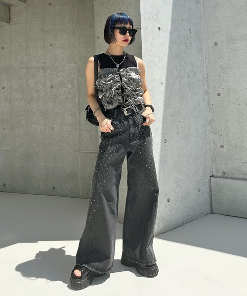 PAGEBOY(ページボーイ)の「2WAYグロッシービスチェ(その他トップス・レディース・ネイビー/シルバー・FREE)」の9枚目の写真