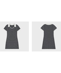 【Fano Studios】ポロカラー Uネック ボーダーニットミニワンピ Fano Studios（ファノ ストゥディオズ）の「ポロカラー Uネック