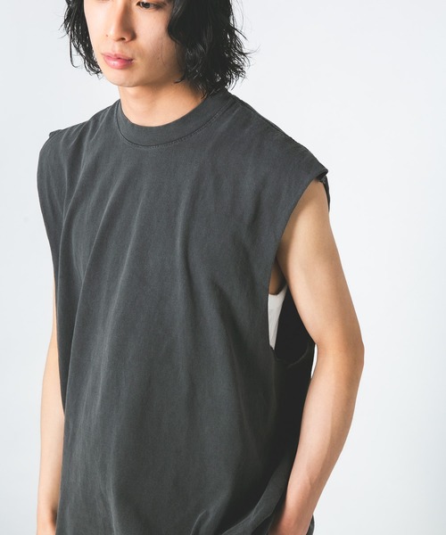 LOS ANGELES APPAREL（ロサンゼルスアパレル）の「【LOS ANGELES APPAREL /ロサンゼルスアパレル】 L-1865GD 6.5OZ SLEEVELESS TEE 6.5オンス スリーブレス TEEシャツ（Tシャツ/カットソー・メンズ・ブラック/ホワイト・X-LARGE/LARGE/MEDIUM）」の3枚目の写真