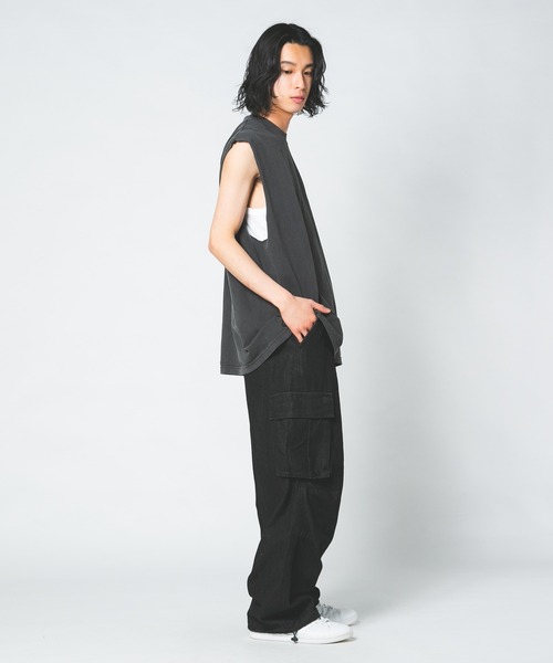 LOS ANGELES APPAREL（ロサンゼルスアパレル）の「【LOS ANGELES APPAREL /ロサンゼルスアパレル】 L-1865GD 6.5OZ SLEEVELESS TEE 6.5オンス スリーブレス TEEシャツ（Tシャツ/カットソー・メンズ・ブラック/ホワイト・X-LARGE/LARGE/MEDIUM）」の12枚目の写真