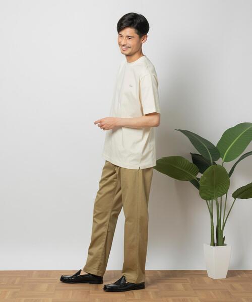 LACOSTE（ラコステ）の「LACOSTE(ラコステ)ワンポイントTシャツ（Tシャツ/カットソー・メンズ・ブラック/ベージュ/ホワイト・M/L/XL/S）」の9枚目の写真