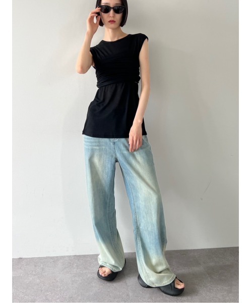 duei(デュイ)の「ビスチェセットレイヤードノースリーブトップス(Tシャツ/カットソー・レディース・オフホワイト/ブラック・FREE)」の16枚目の写真