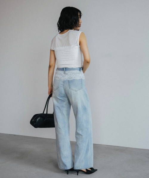 duei(デュイ)の「ビスチェセットレイヤードノースリーブトップス(Tシャツ/カットソー・レディース・オフホワイト/ブラック・FREE)」の5枚目の写真