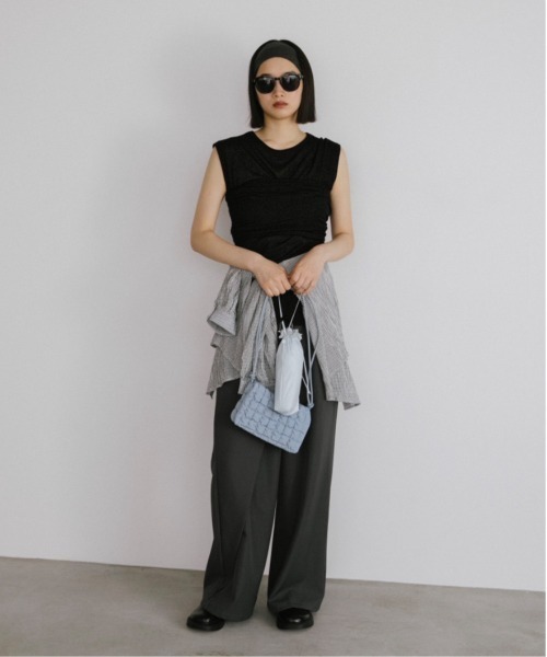 duei(デュイ)の「ビスチェセットレイヤードノースリーブトップス(Tシャツ/カットソー・レディース・オフホワイト/ブラック・FREE)」の10枚目の写真