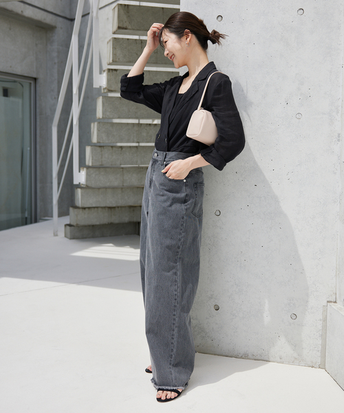 SLOBE IENA(スローブイエナ)の「SLOBE スクエアバッグ(ハンドバッグ・レディース・ブラック/アイボリー・FREE)」の21枚目の写真